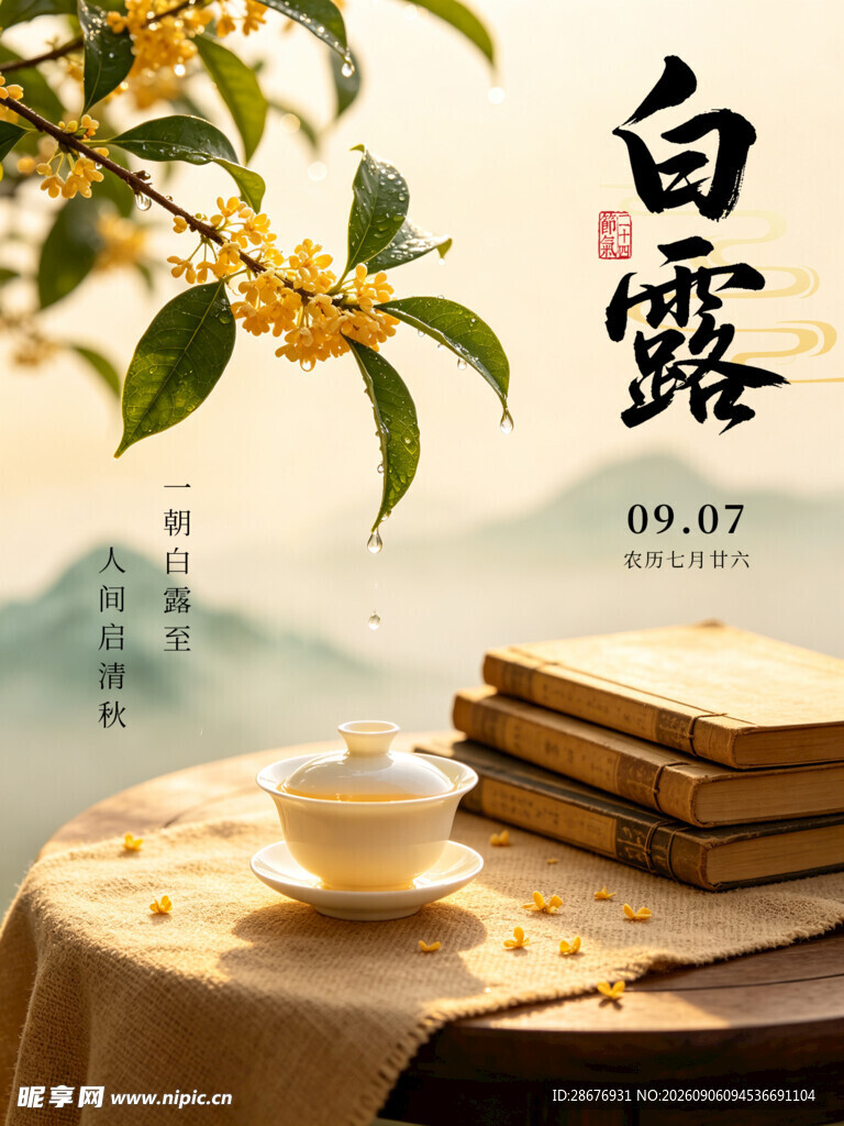 白露节气海报
