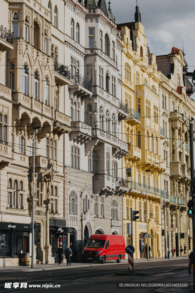 欧洲街头多彩建筑景观