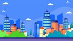 卡通城市背景