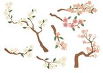 桃花花枝素材