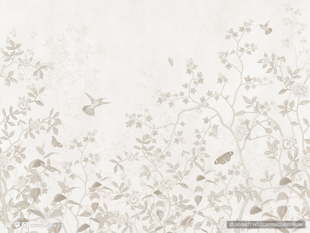 花卉图案背景纹理素材