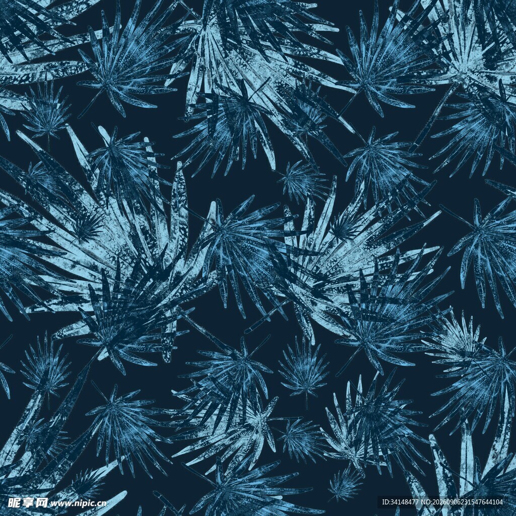 深蓝色雪花图案纹理背景