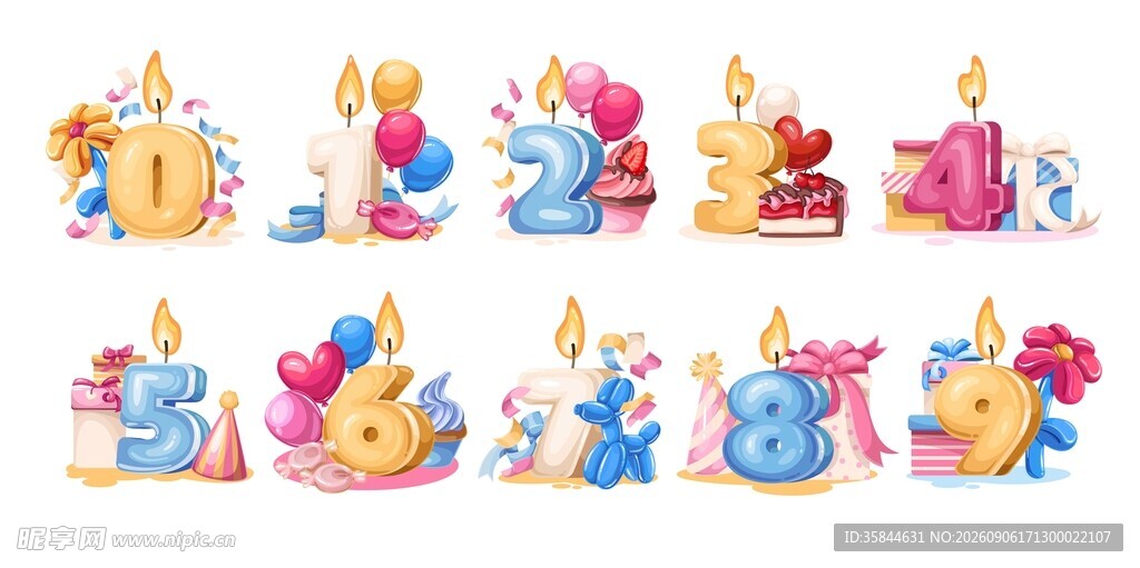 生日数字蜡烛