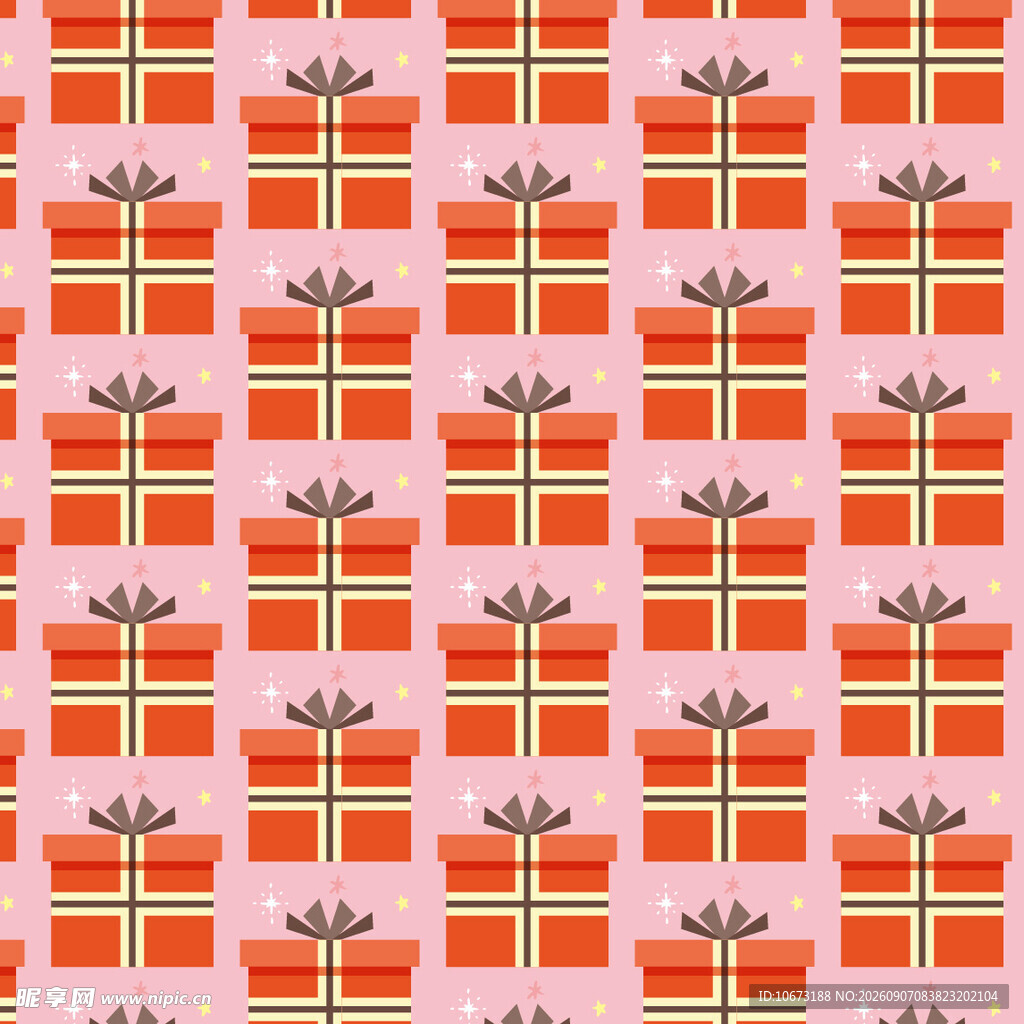 粉色背景的礼物图案