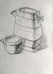 素描陶罐与小罐子