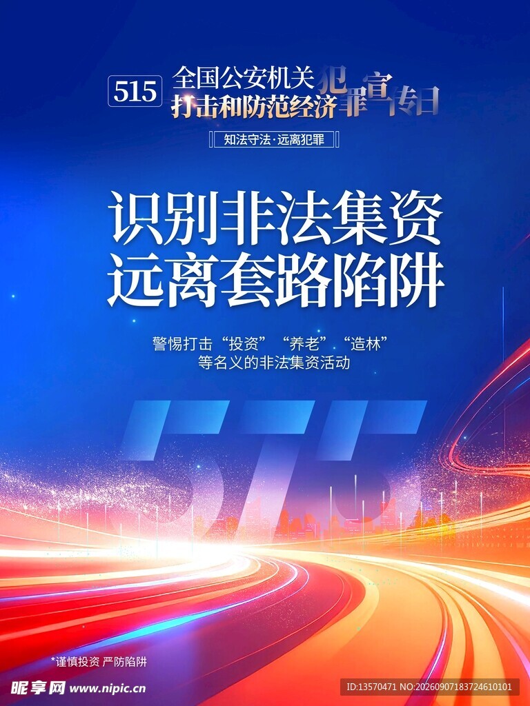 515 防范经济犯罪宣传日海报