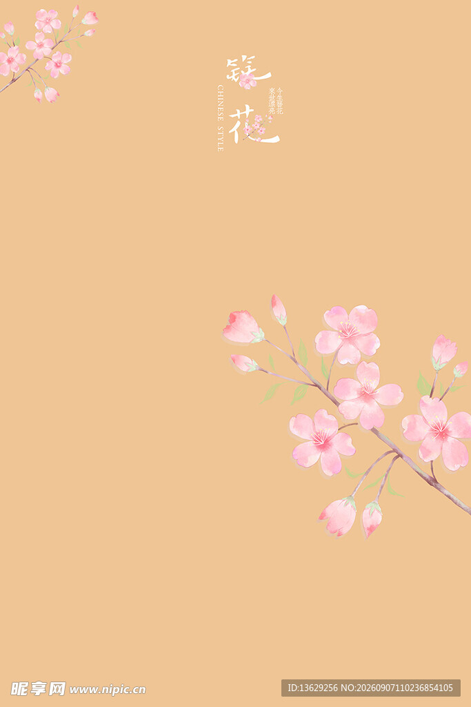粉色花卉