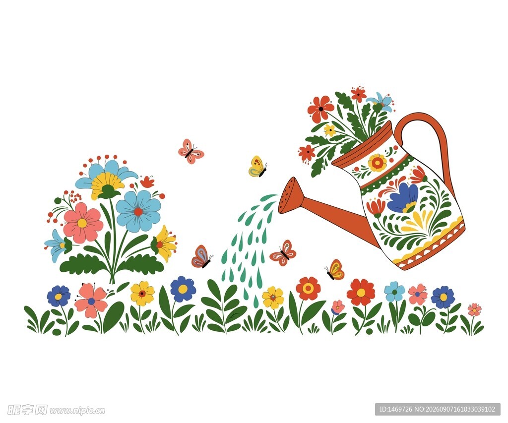园艺花卉插画