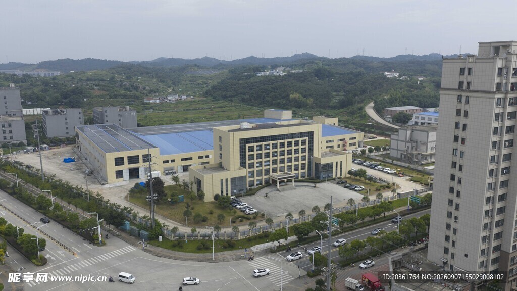 城市建筑群俯瞰景观
