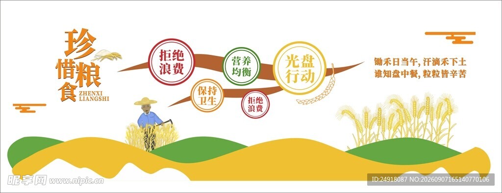 食堂文化墙背景墙宣传海报背景