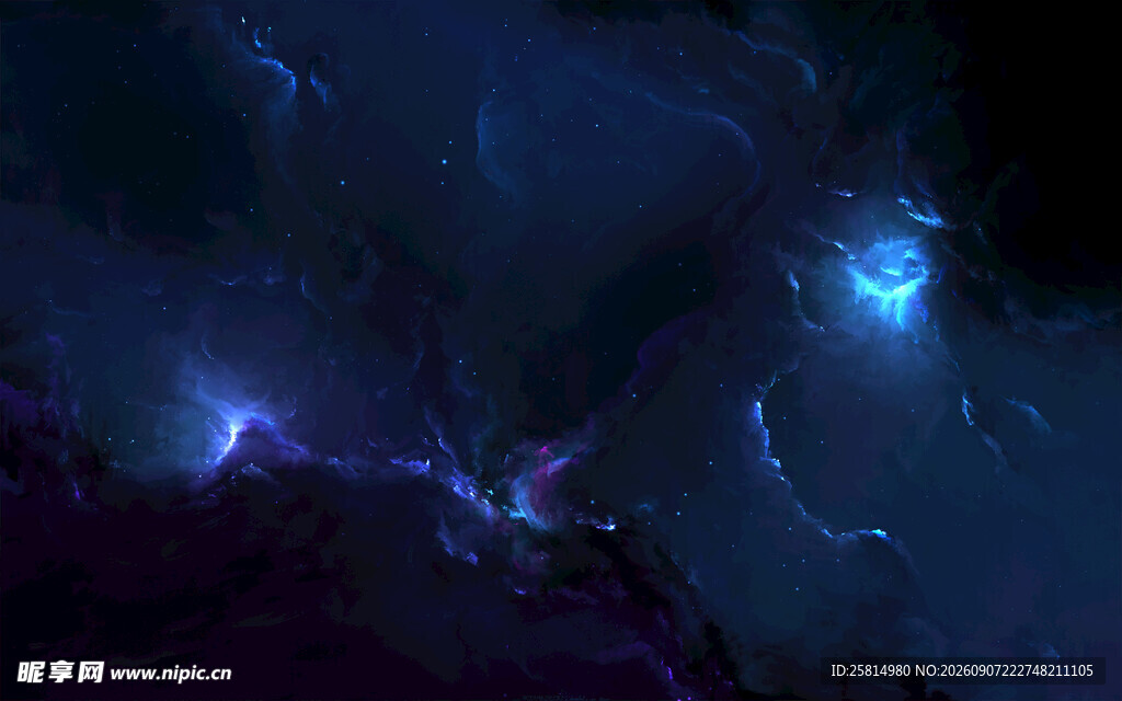 梦幻深邃的宇宙星云景象