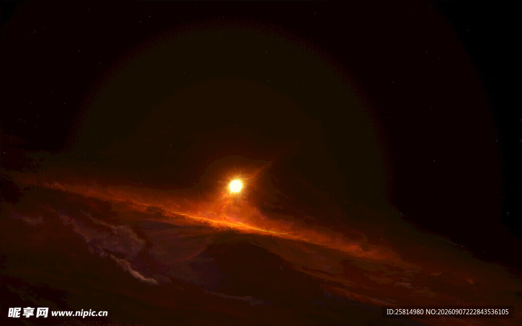 太空中的神秘发光天体