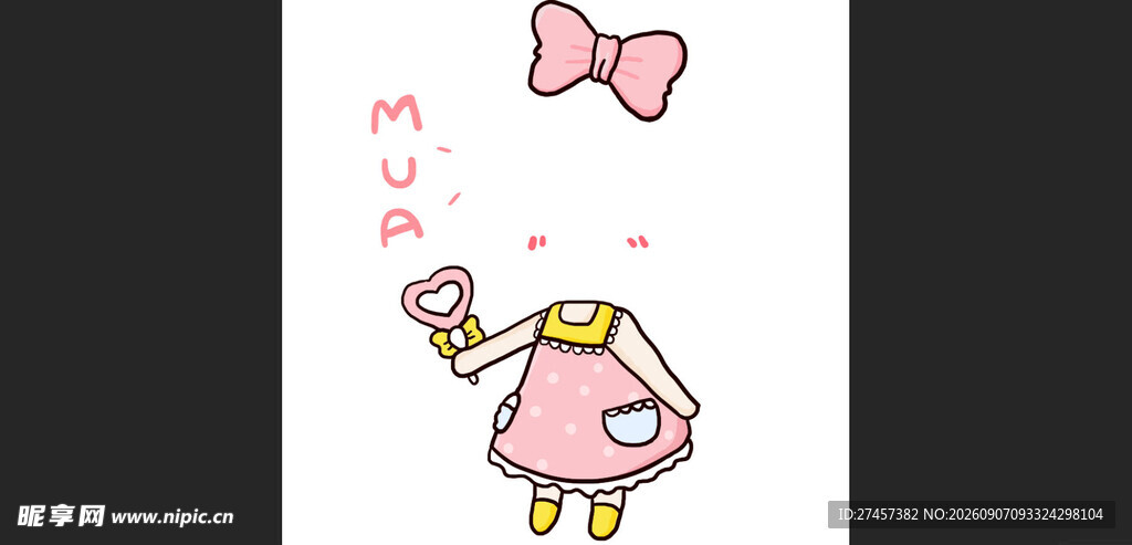 女孩可爱卡通人形牌