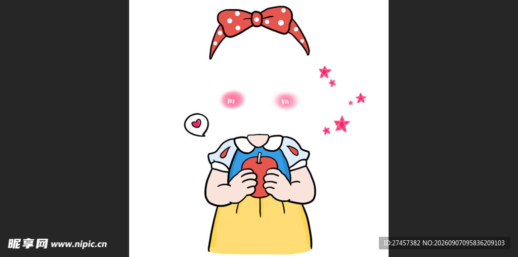可爱女孩捧花卡通人形牌