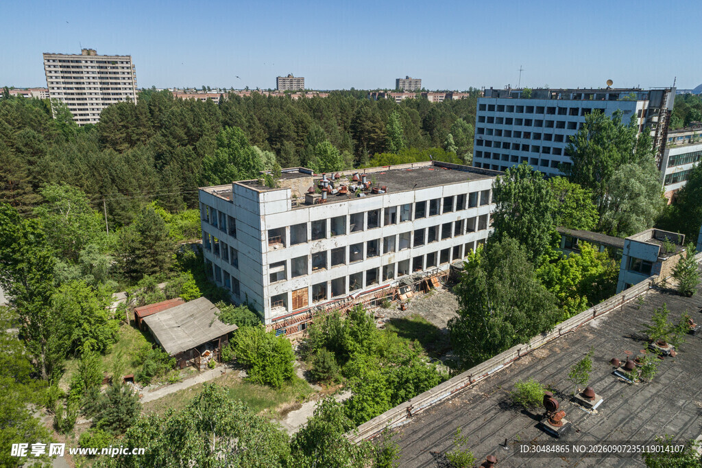 校园建筑鸟瞰图