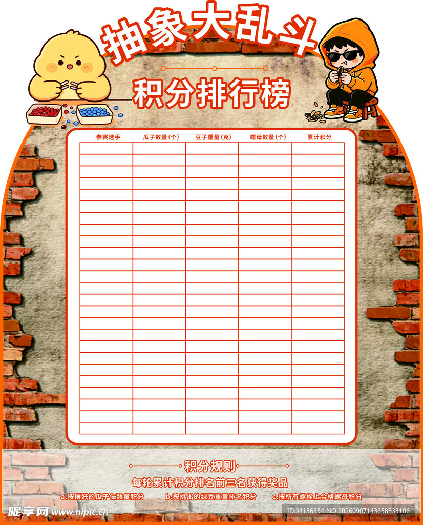 搞笑日记卡通信纸模板积分排行榜