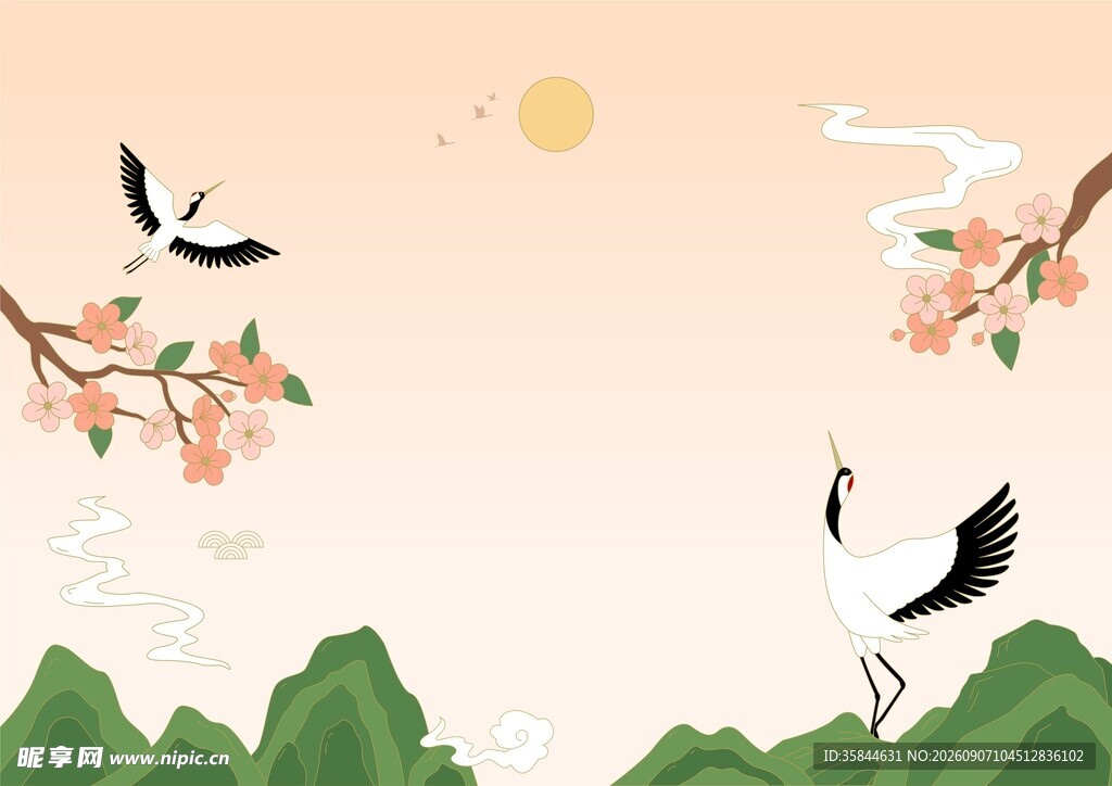 国风山水插画
