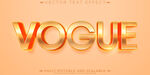 金色时尚VOGUE艺术字