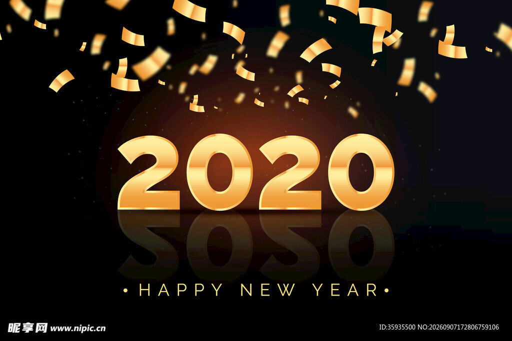 2020新年庆祝主题背景图