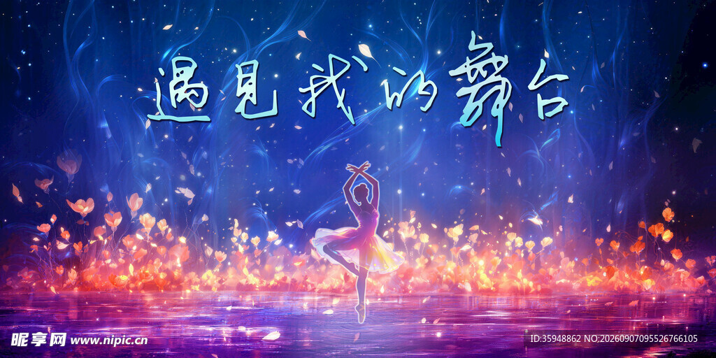 舞蹈晚会汇报演出海报比赛背景