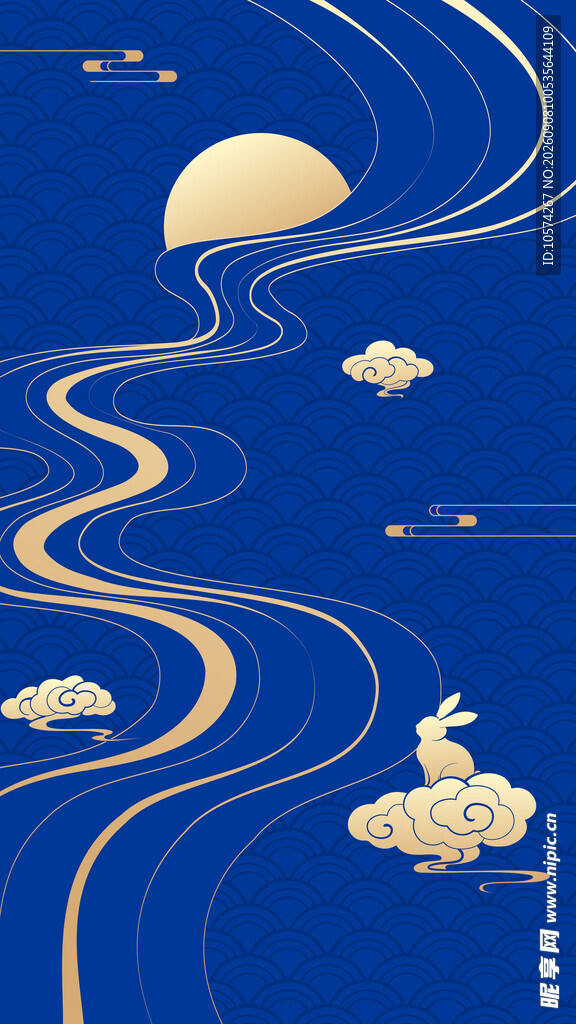 中秋节传统底纹素材