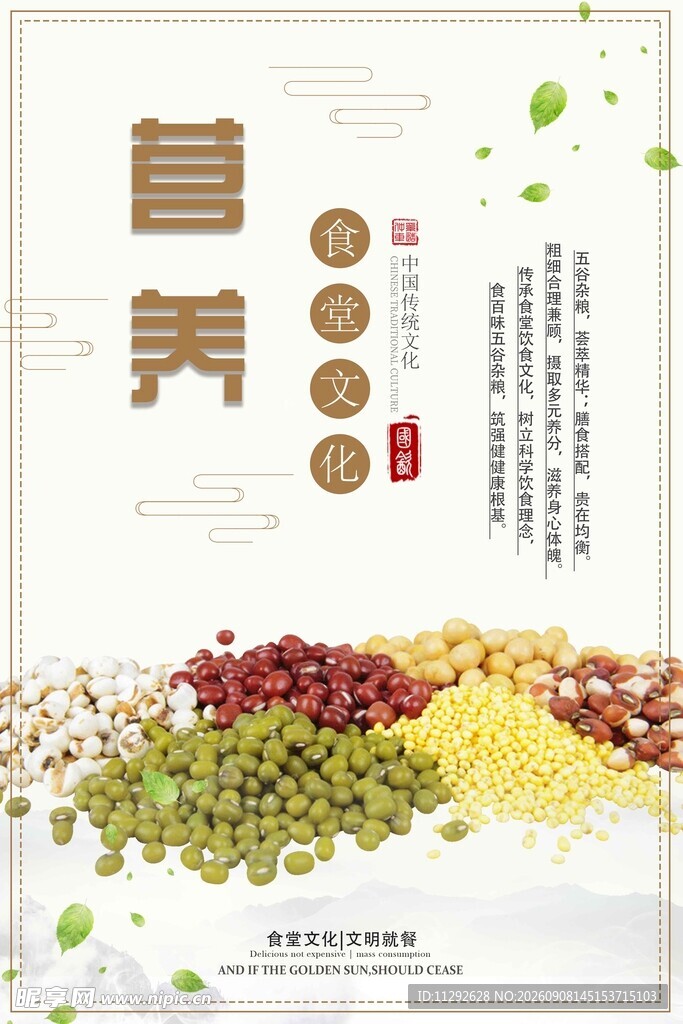 食堂文化展板 营养