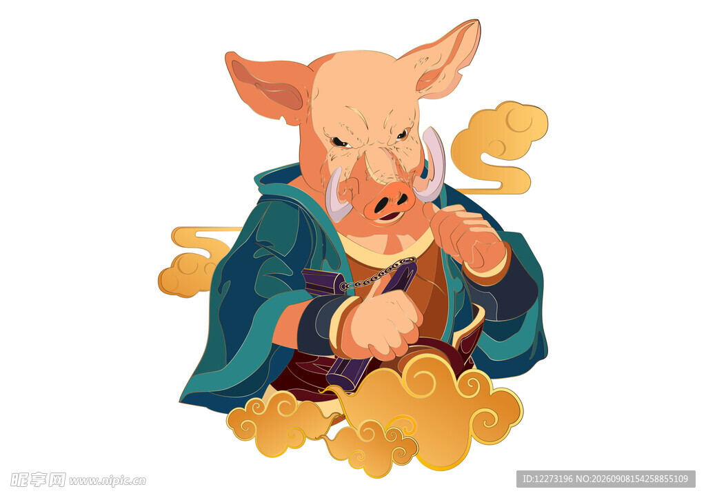 招财小猪捧金元宝