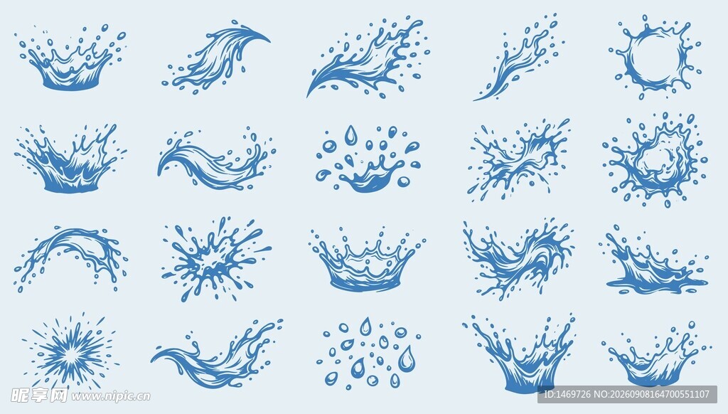 水花图案素材