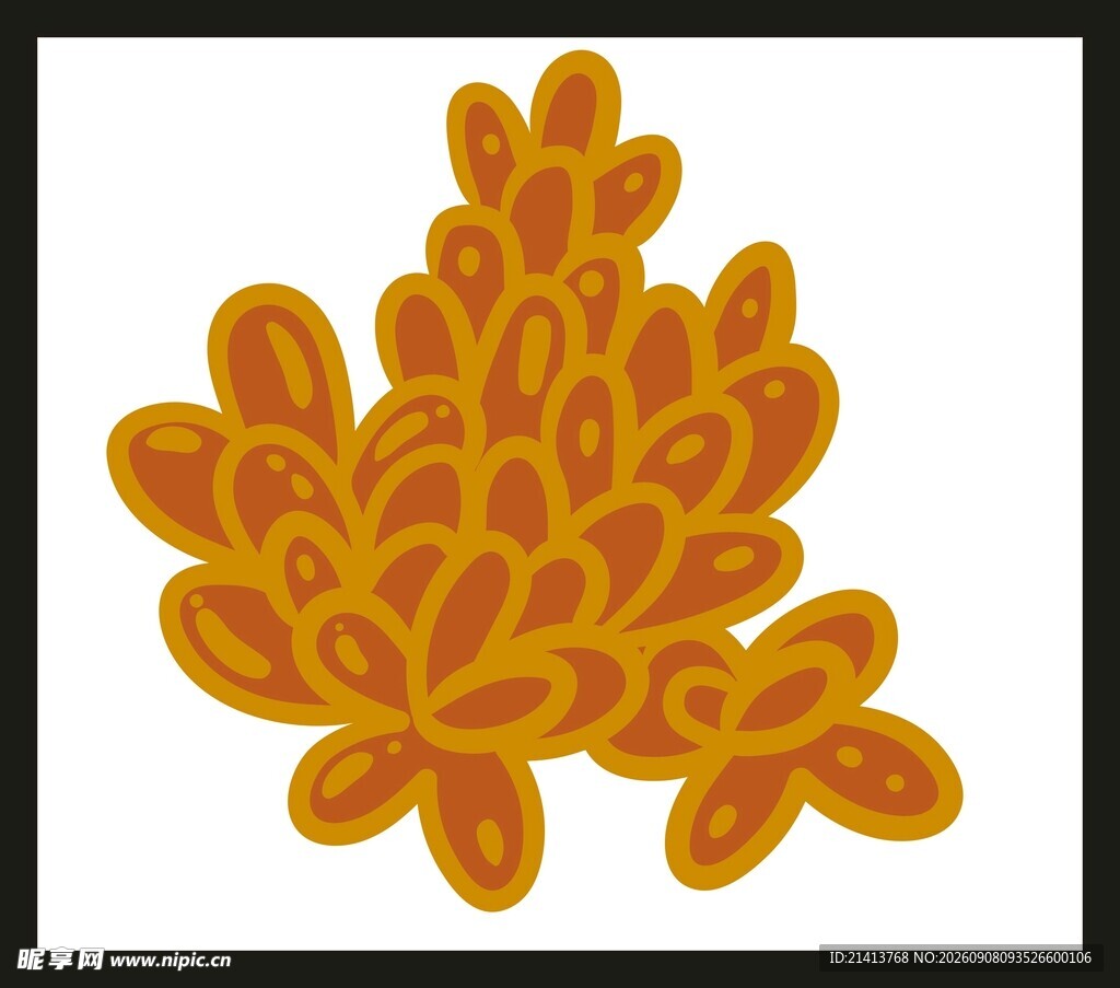 橙色花纹图案