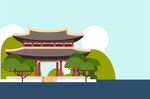 中式古建筑风景