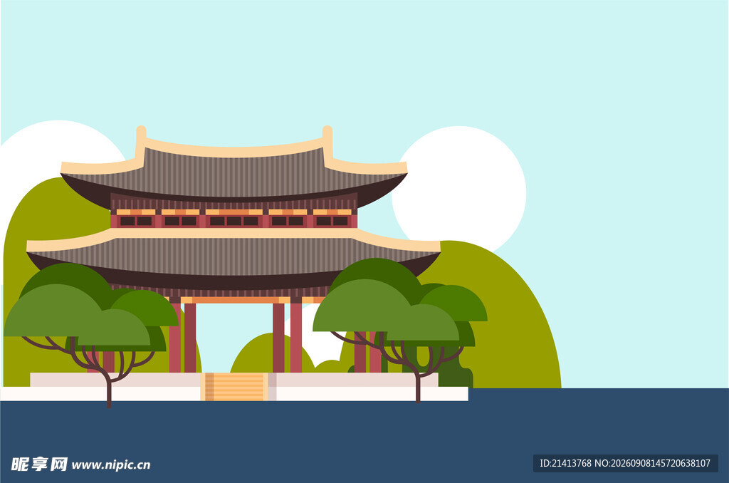 中式古建筑风景
