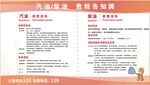 加油站汽油柴油危险告知牌