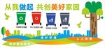 垃圾分类环保文明围挡墙绘文化墙