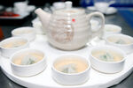 中式茶具羊汤水晶蔬菜饺
