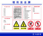 塔吊安全警示牌展示