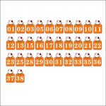 橙色钥匙扣数字牌