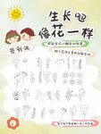 儿童签到花朵水牌