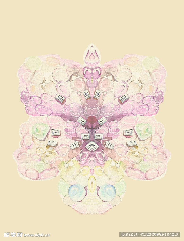 梦幻抽象蝴蝶图案设计