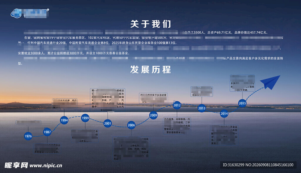 企业发展历程可视化图表