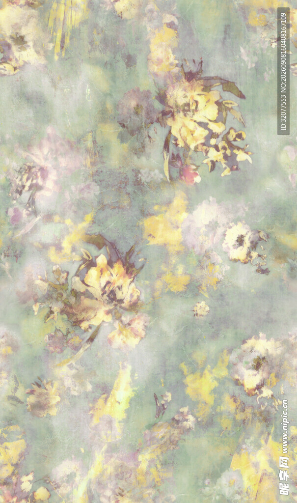 抽象花卉图案背景纹理