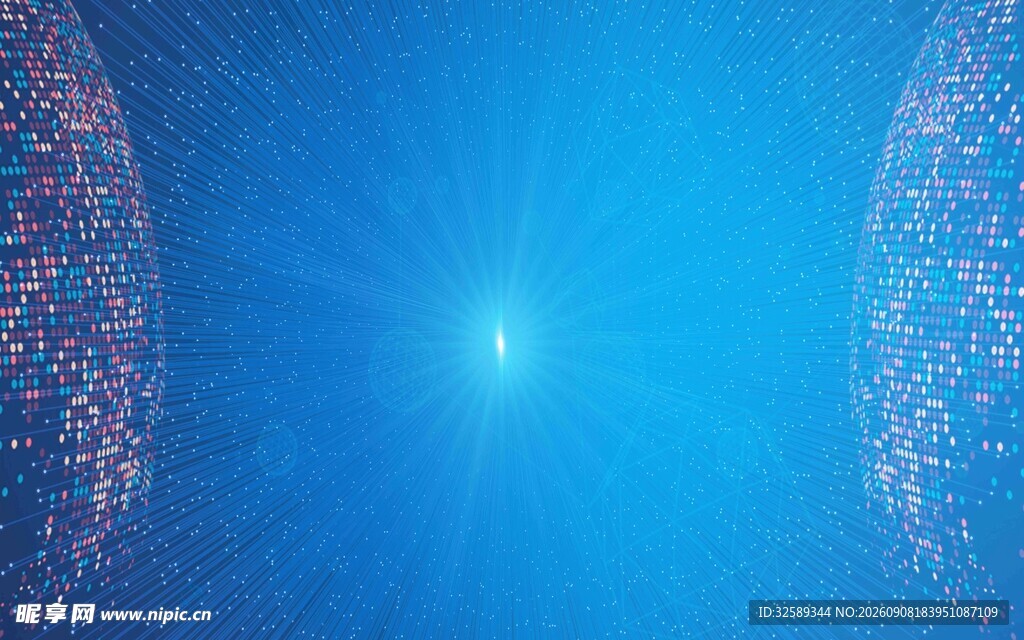 梦幻蓝色粒子背景特效