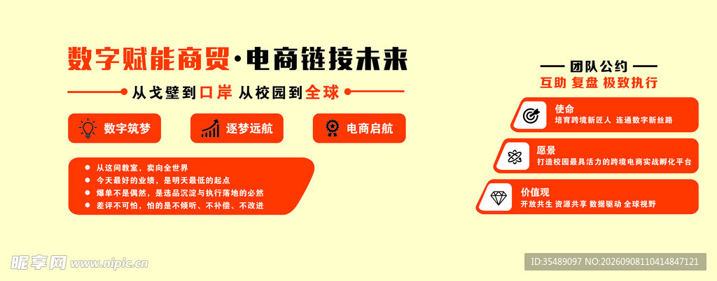 电子商务形象墙