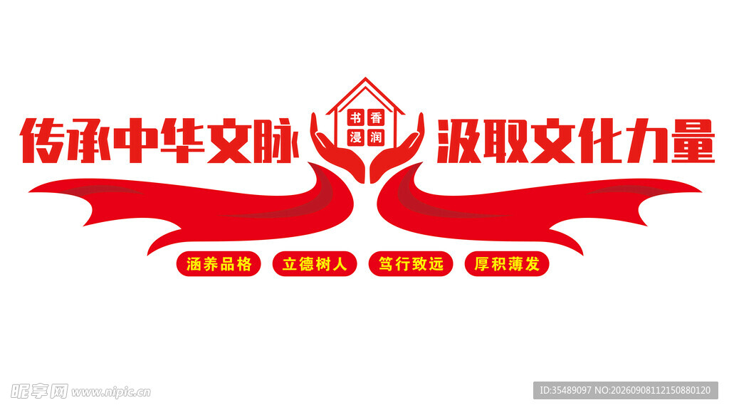 社区文化标语形象墙