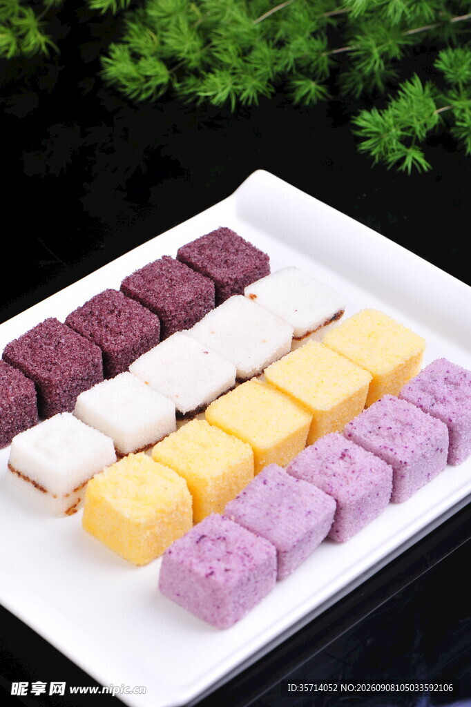 多彩美味糕点拼盘