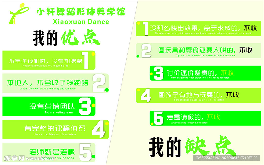 个人优缺点分析页面