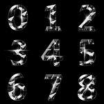 透明水晶数字