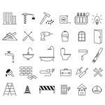 建筑与装修工具图标集合