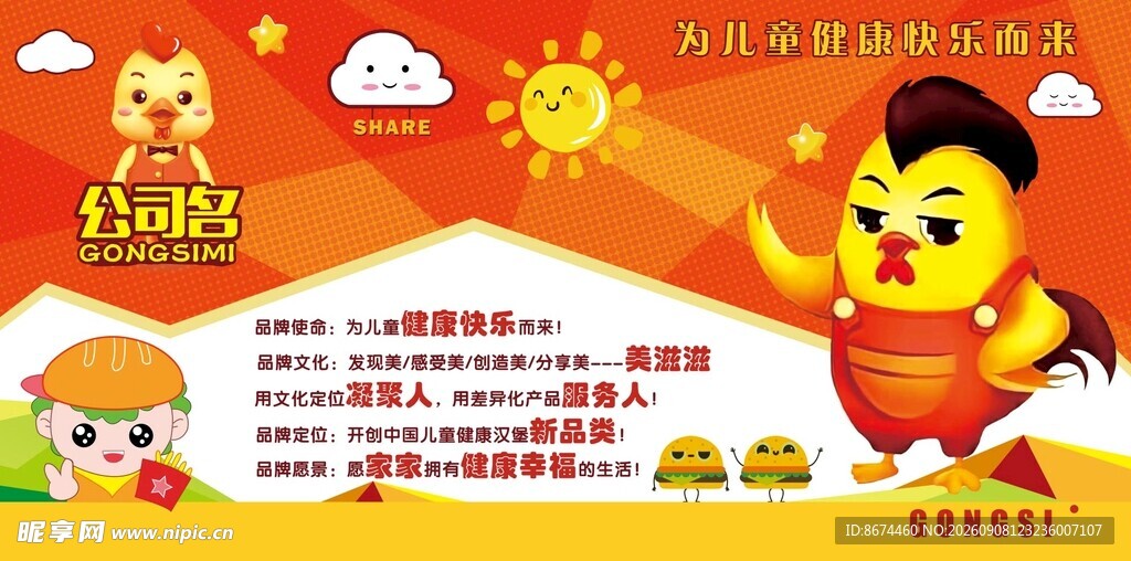 炸鸡  汉堡背景