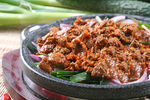 铁板肉酱蔬菜美味料理