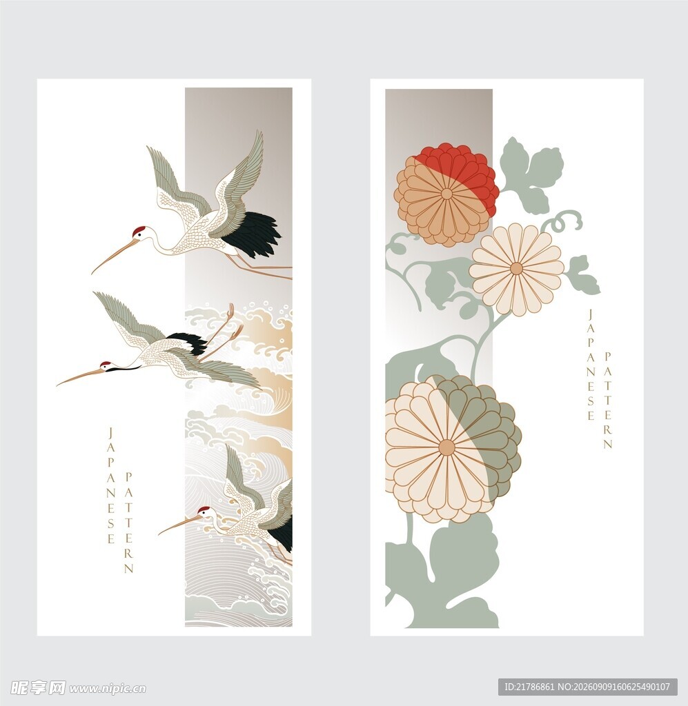 国风仙鹤挂画